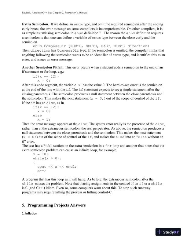 Solution Manual for Absolute C++, 6th Edition - Page 27 preview image