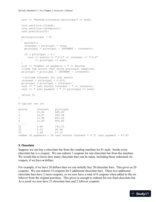 Solution Manual for Absolute C++, 6th Edition - Page 29 preview image