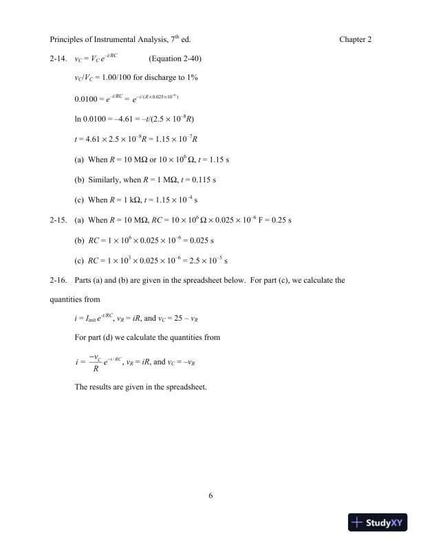 Solution Manual For Principles of Instrumental Analysis, 7th Edition - Page 11 preview image