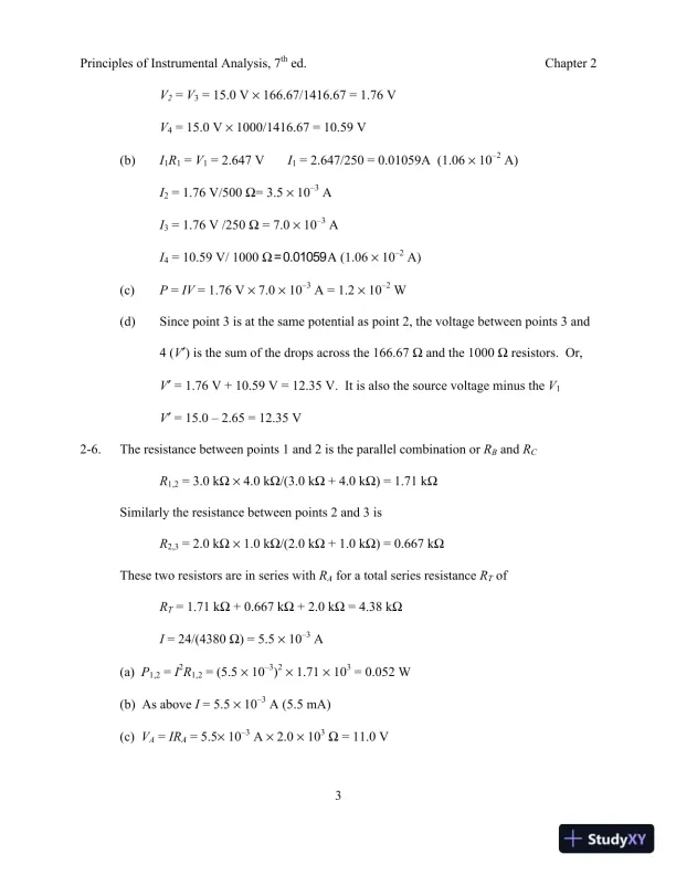 Solution Manual For Principles of Instrumental Analysis, 7th Edition - Page 8 preview image