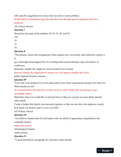 MSSU GB0320 Final Exam - Page 3 preview image