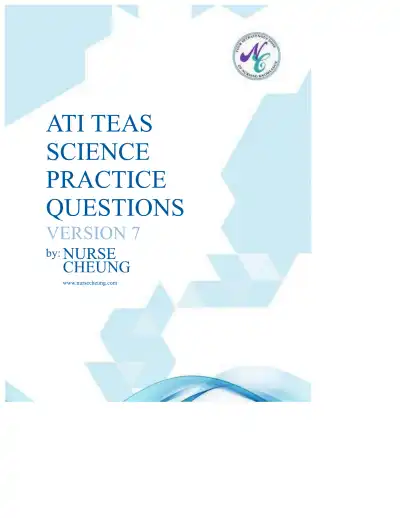 ATI TEAS V7 NurseCheung Science Practice Questions - Page 1 preview image