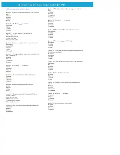 ATI TEAS V7 NurseCheung Science Practice Questions - Page 3 preview image