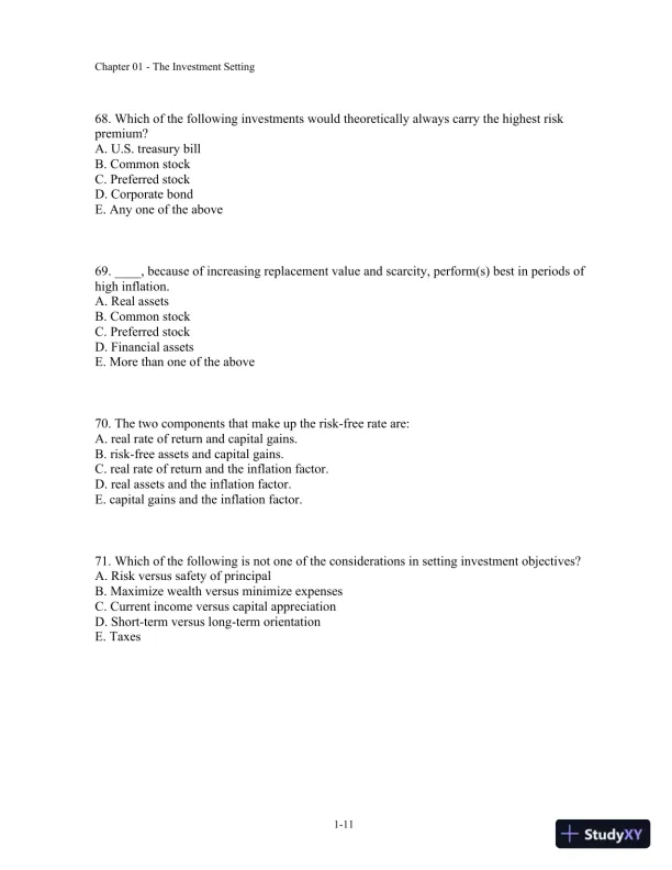 Test Bank For Fundamentals Of Investment Management, 10th Edition - Page 12 preview image