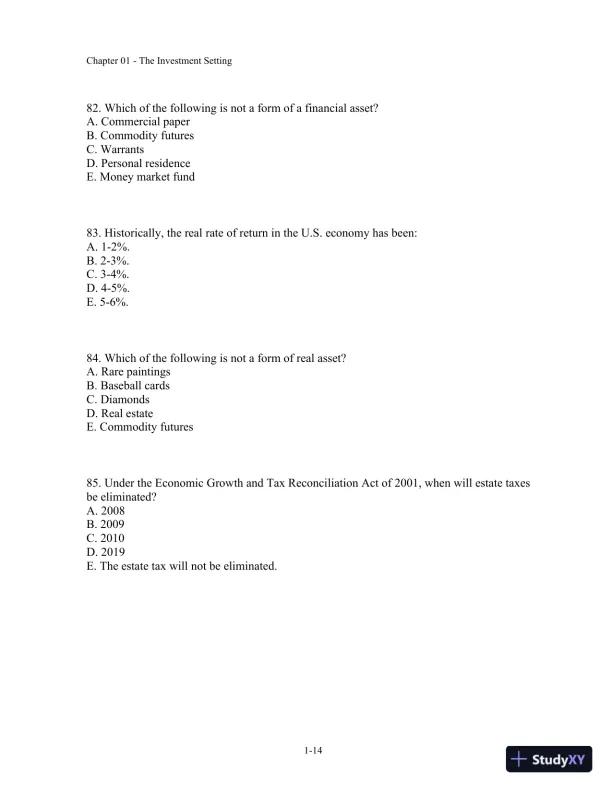 Test Bank For Fundamentals Of Investment Management, 10th Edition - Page 15 preview image