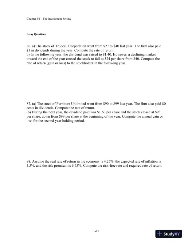 Test Bank For Fundamentals Of Investment Management, 10th Edition - Page 16 preview image