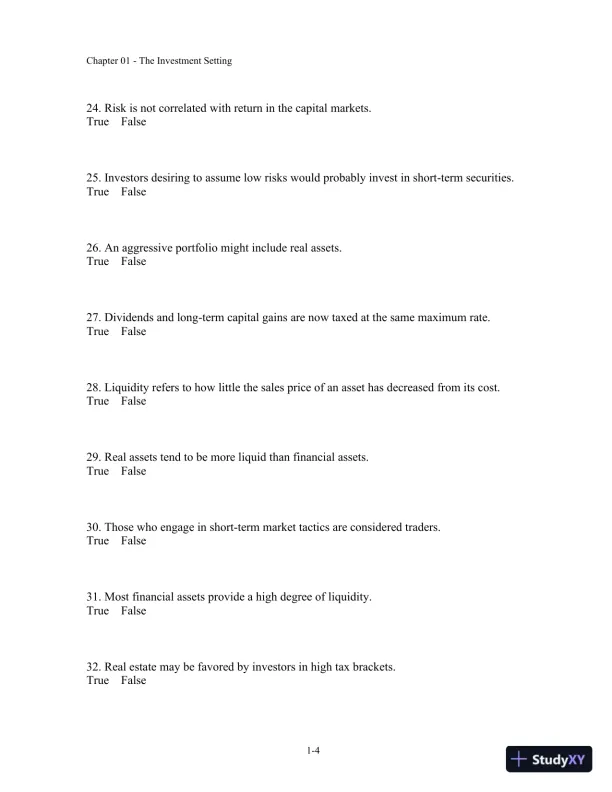 Test Bank For Fundamentals Of Investment Management, 10th Edition - Page 5 preview image