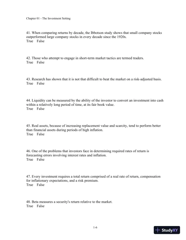 Test Bank For Fundamentals Of Investment Management, 10th Edition - Page 7 preview image