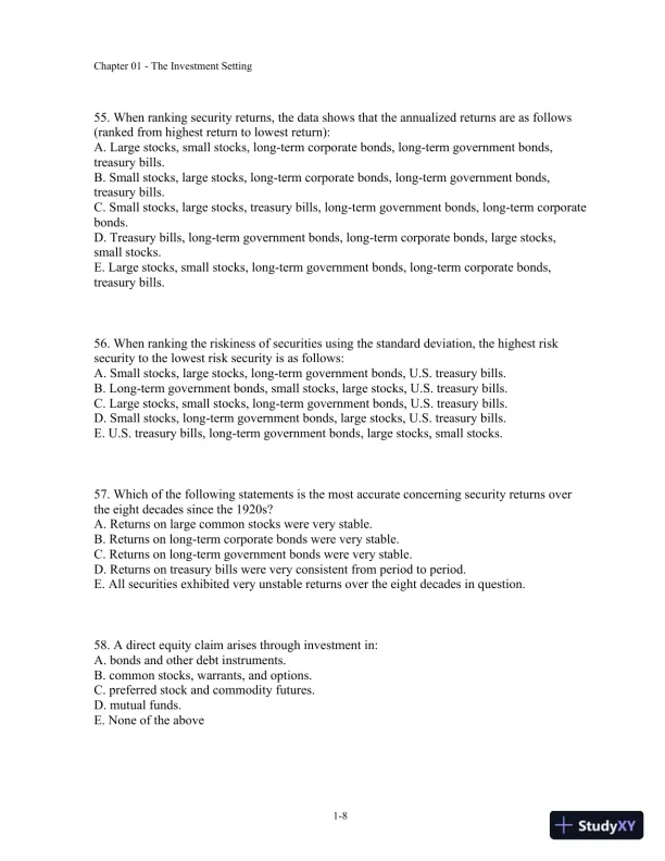 Test Bank For Fundamentals Of Investment Management, 10th Edition - Page 9 preview image