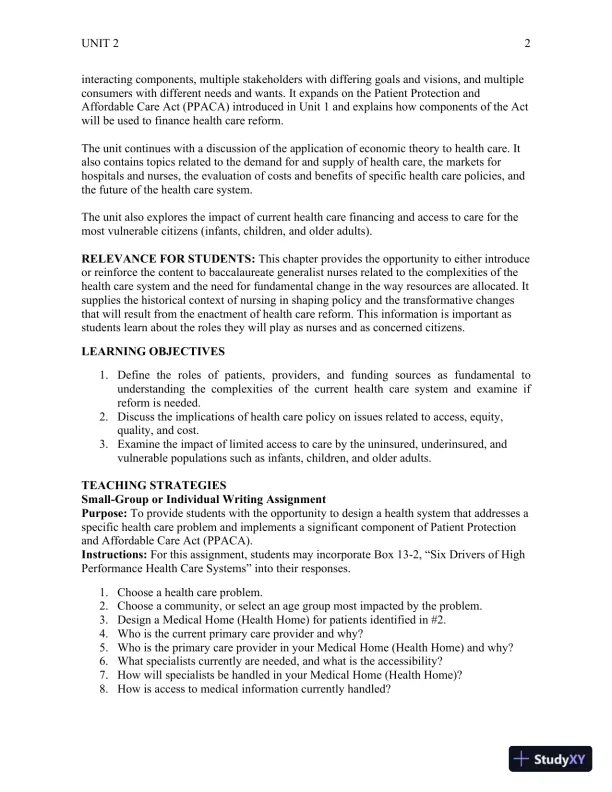 Policy And Politics In Nursing And Healthcare - Revised Reprint , 6th Edition Lecture Notes - Page 13 preview image