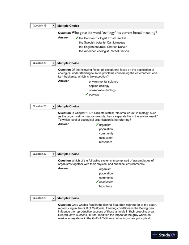 Test Bank For Economy of Nature, 6th Edition - Page 7 preview image