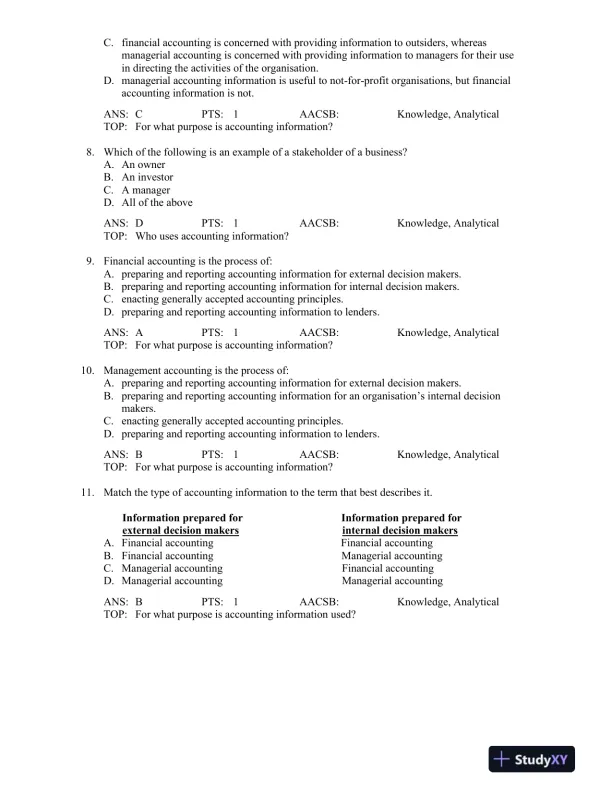 Contemporary Accounting 8th Edition Test Bank - Page 5 preview image