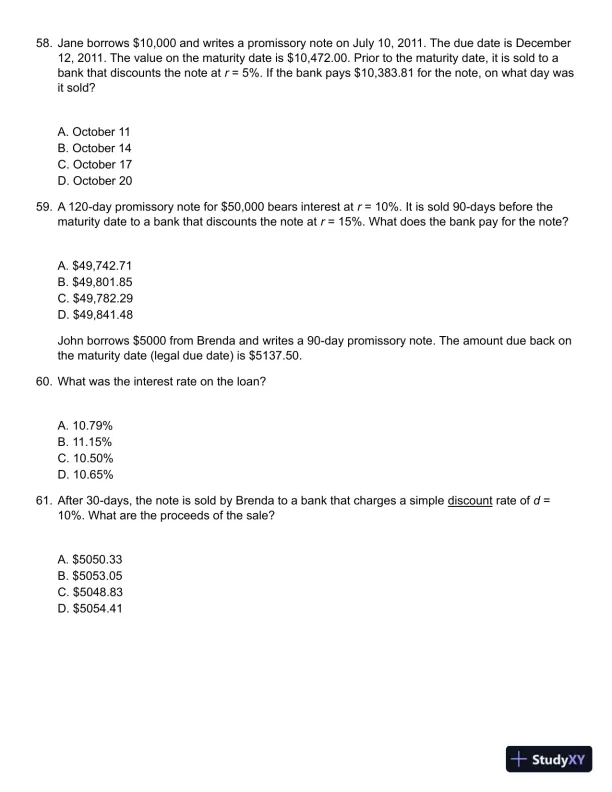 Mathematics of Finance 8th Edition Test Bank - Page 15 preview image