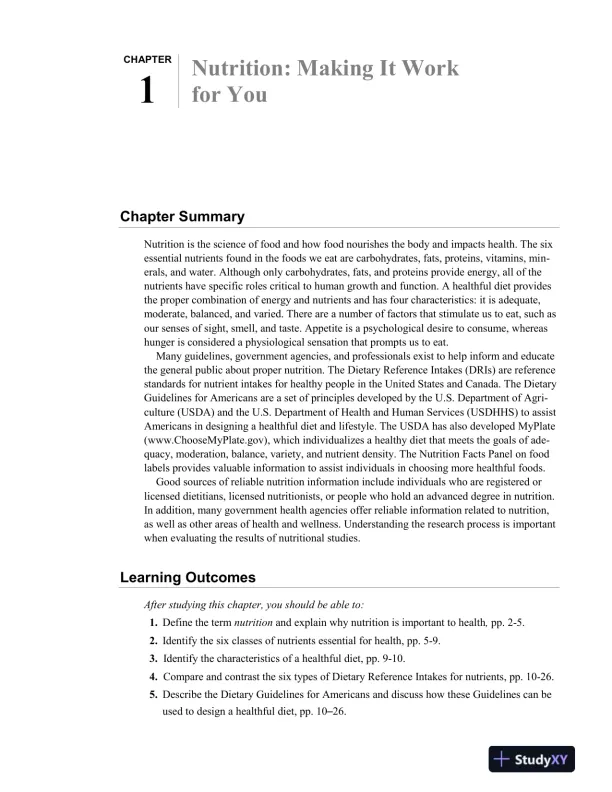 Solution Manual for Nutrition for Life, 4th Edition - Page 4 preview image