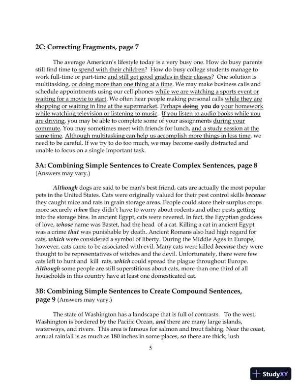 Solution Manual for Pearson Editing Exercises, The, 2nd Edition - Page 5 preview image