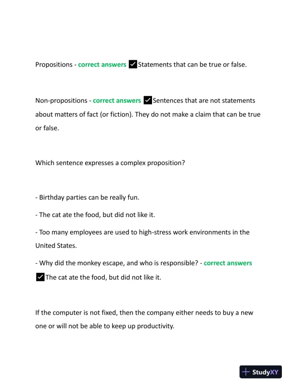 2023 WGU D265 Critical Thinking: Reason and Evidence Exam With Answers (124 Solved Questions) - Page 3 preview image