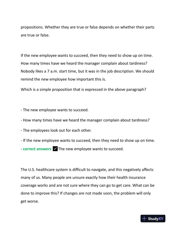 2023 WGU D265 Critical Thinking: Reason and Evidence Exam With Answers (124 Solved Questions) - Page 5 preview image