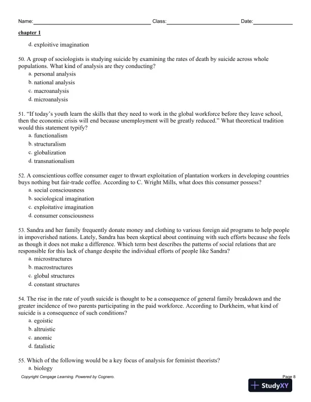 New Society 8th Edition Test Bank - Page 9 preview image