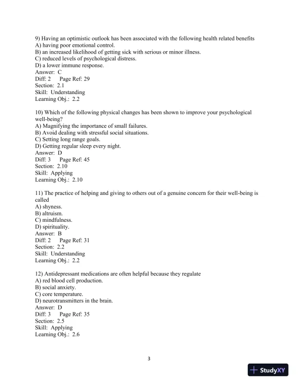 Test Bank for Choosing Health, 3rd Edition - Page 28 preview image