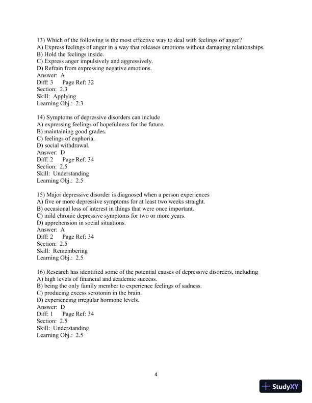 Test Bank for Choosing Health, 3rd Edition - Page 29 preview image