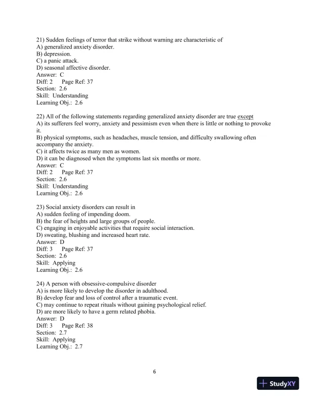 Test Bank for Choosing Health, 3rd Edition - Page 31 preview image