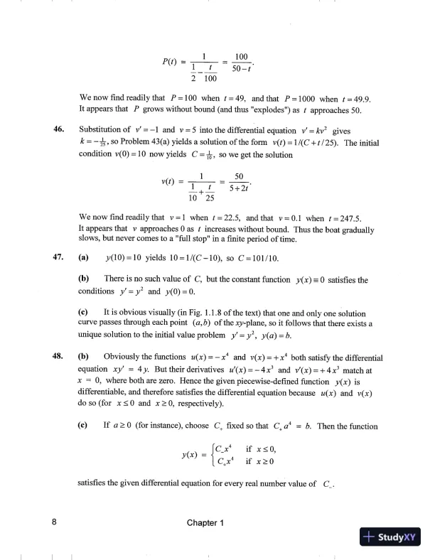 Solution Manual for Elementary Differential Equations with Boundary Value Problems (Classic Version), 6th Edition - Page 13 preview image