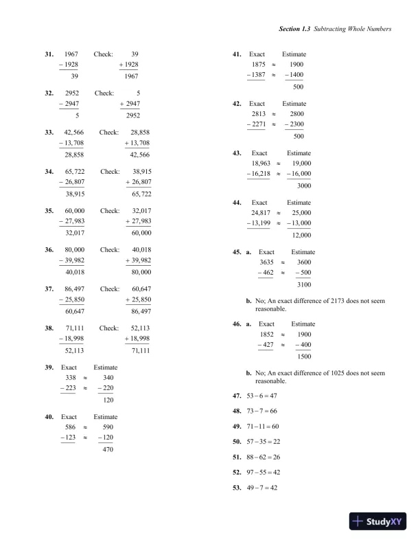 Solution Manual for Developmental Mathematics, 1st Edition - Page 19 preview image