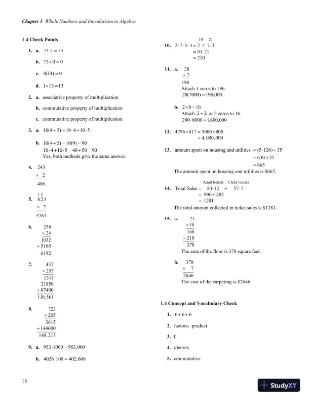 Solution Manual for Developmental Mathematics, 1st Edition - Page 22 preview image