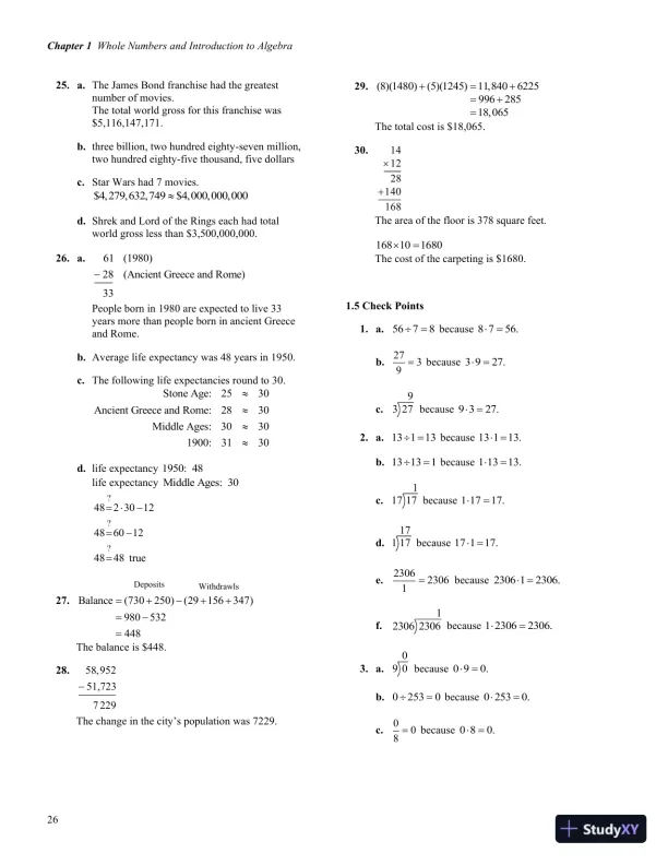 Solution Manual for Developmental Mathematics, 1st Edition - Page 30 preview image