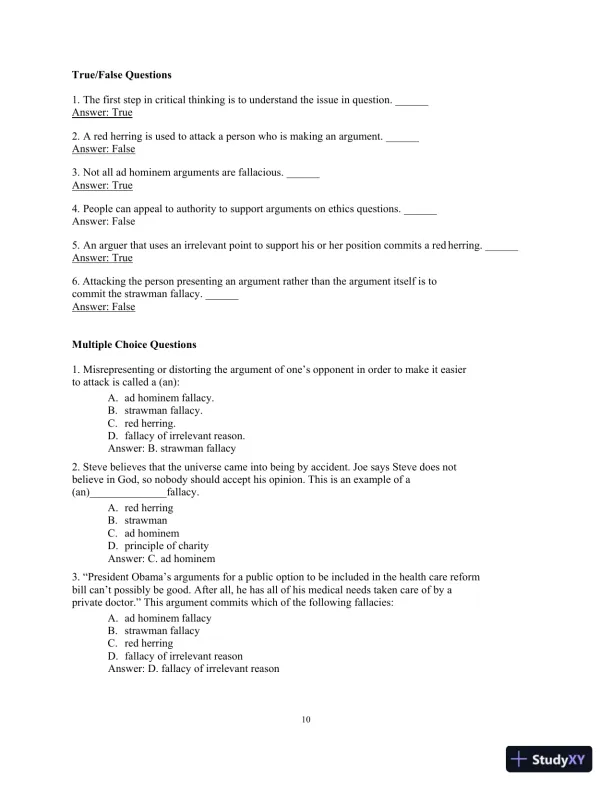 Consider Ethics: Theory, Readings, and Contemporary Issues, 4th Edition Test Bank - Page 13 preview image