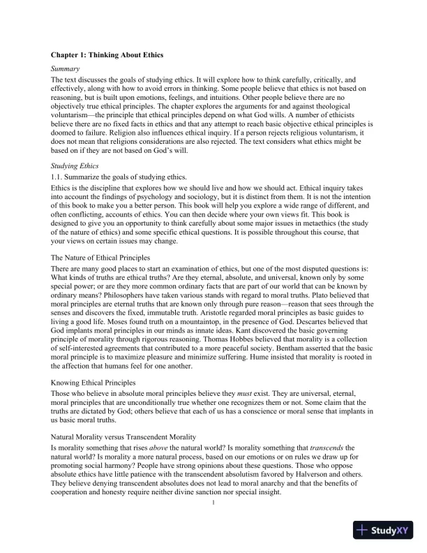 Consider Ethics: Theory, Readings, and Contemporary Issues, 4th Edition Test Bank - Page 4 preview image