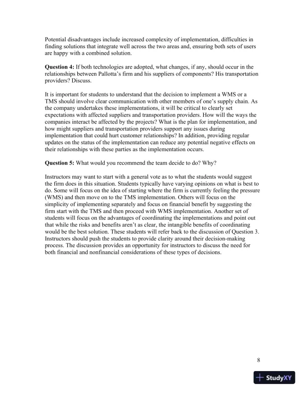 Contemporary Logistics , 12th Edition Solution Manual - Page 18 preview image