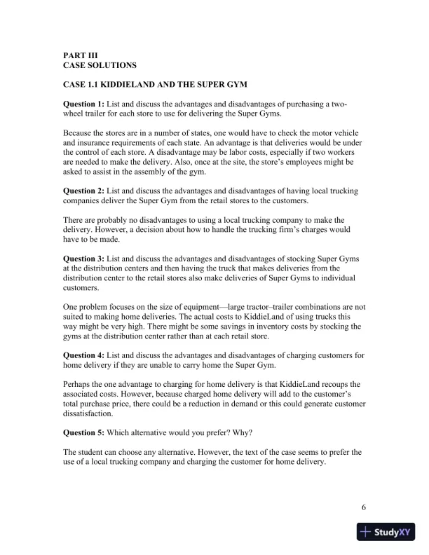 Contemporary Logistics , 12th Edition Solution Manual - Page 9 preview image