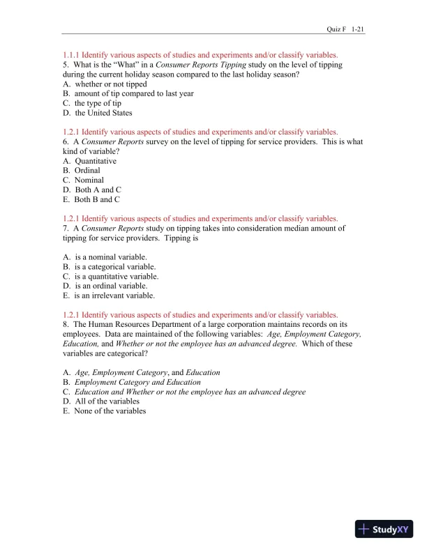 Test Bank for Business Statistics: A First Course, 3rd Edition - Page 22 preview image