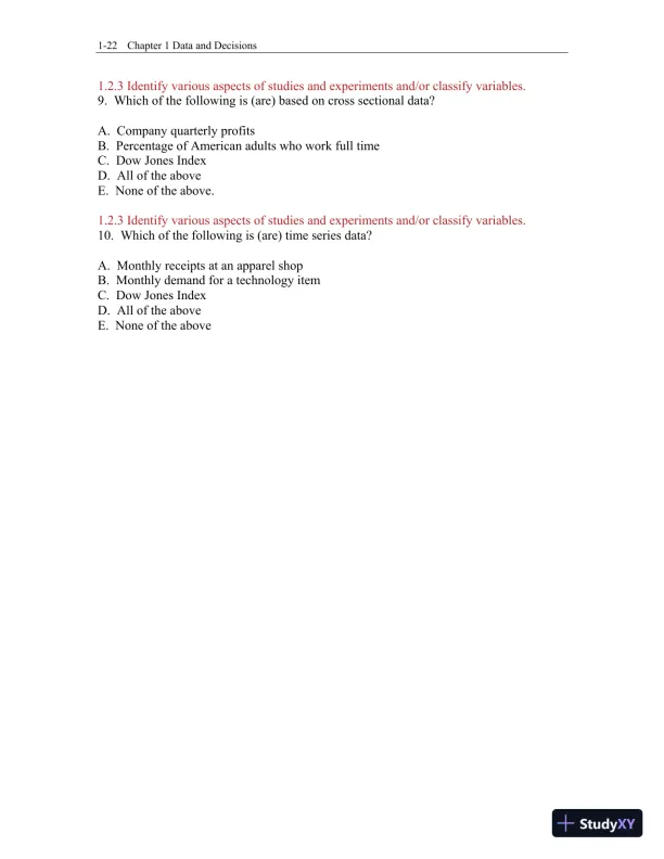 Test Bank for Business Statistics: A First Course, 3rd Edition - Page 23 preview image