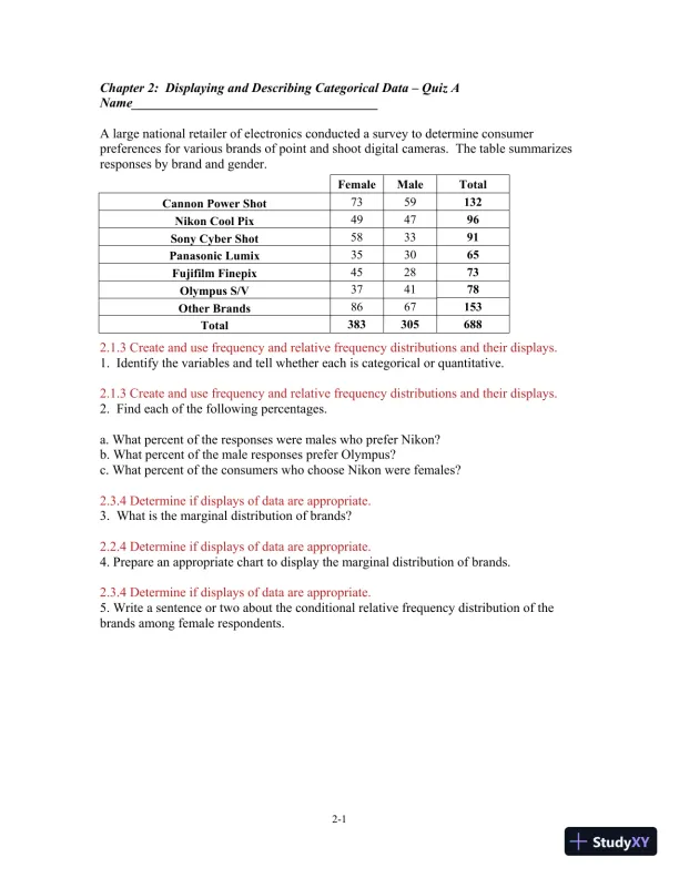Test Bank for Business Statistics: A First Course, 3rd Edition - Page 25 preview image