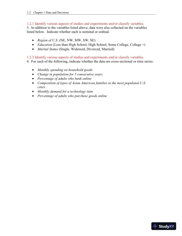 Test Bank for Business Statistics: A First Course, 3rd Edition - Page 3 preview image