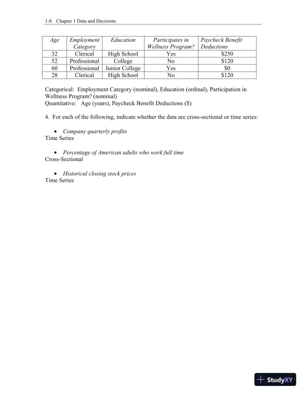 Test Bank for Business Statistics: A First Course, 3rd Edition - Page 9 preview image