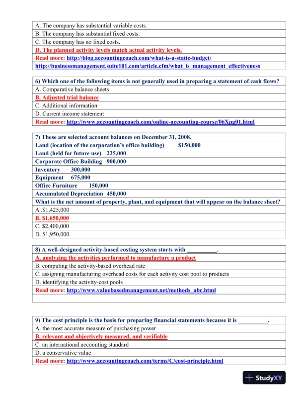 Comprehensive Assessment in Accounting, Economics, and Management - Page 3 preview image