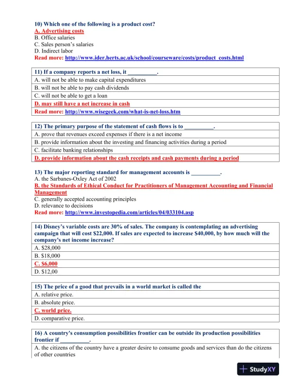 Comprehensive Assessment in Accounting, Economics, and Management - Page 4 preview image