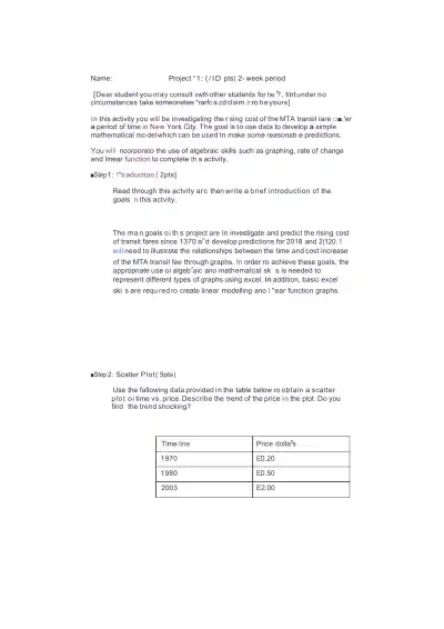 Investigating the Rising Cost of MTA Transit Fare - Page 1 preview image