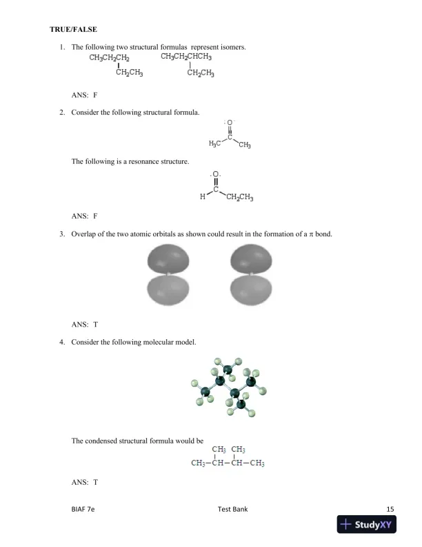 Test Bank For Organic Chemistry, 7th Edition - Page 16 preview image