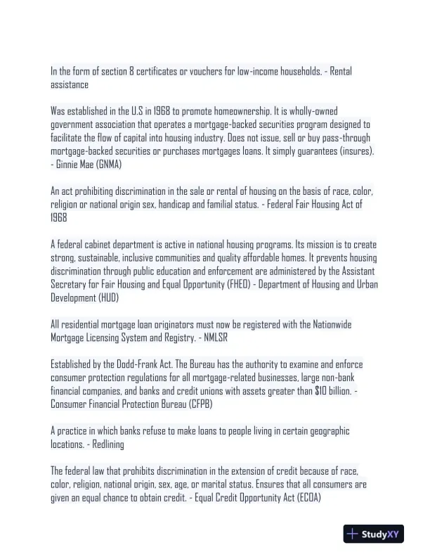 Champion Real Estate Finance Version 2 Exam With Answers (246 Solved Questions) - Page 6 preview image