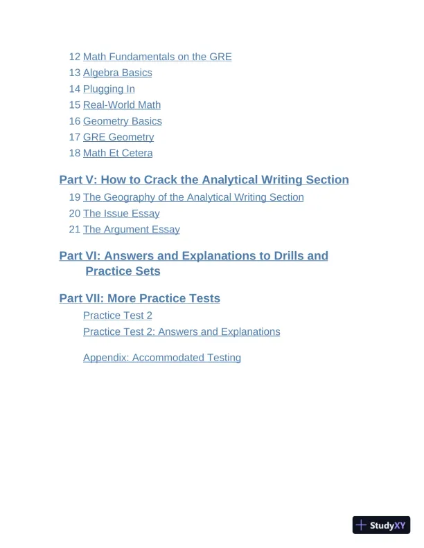 Princeton Review GRE Prep, 2023: 5 Practice Tests + Review and Techniques (2022) - Page 8 preview image
