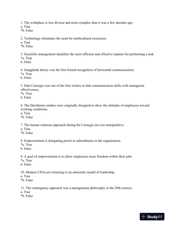Managerial Communication: Strategies and Applications Sixth Edition Test Bank - Page 1 preview image