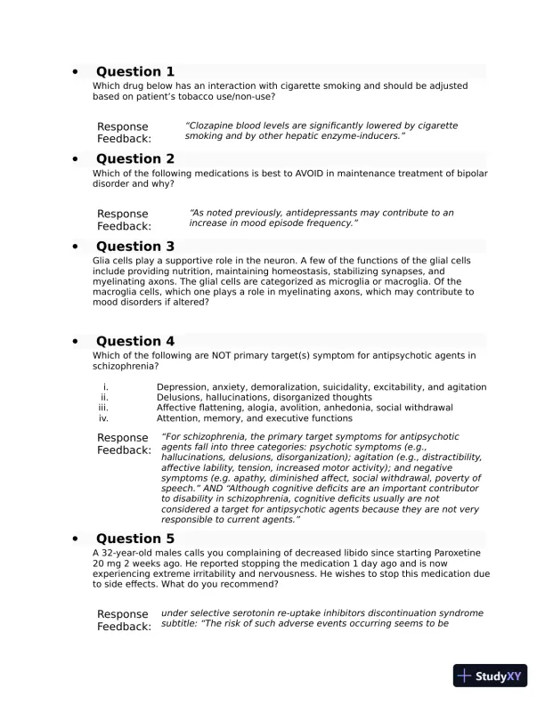 Pharmacology Midterm Exam with Answers (51 Solved Questions) - Page 1 preview image