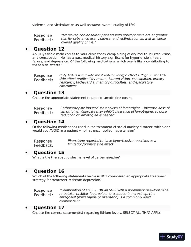 Pharmacology Midterm Exam with Answers (51 Solved Questions) - Page 4 preview image
