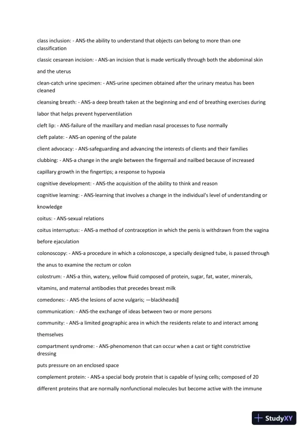 Comprehensive Practice Exam With Answers (836 Solved Questions) - Page 9 preview image