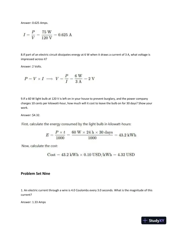 Comprehensive Physics and Chemistry Problem Set: Heat Transfer, Electric Circuits, Wave Properties, and Radioactive Decay - Page 8 preview image