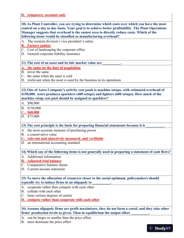 Accounting and Economic Analysis: Activity-Based Costing, Financial Principles, and Oligopoly Market Dynamics - Page 4 preview image